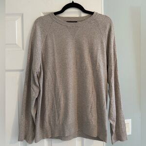 Banana Republic Men's Light Gray Organic Cotton Crewneck Sweater